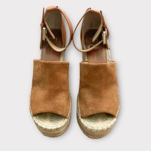 Marc Fisher Tan Suede Wedges